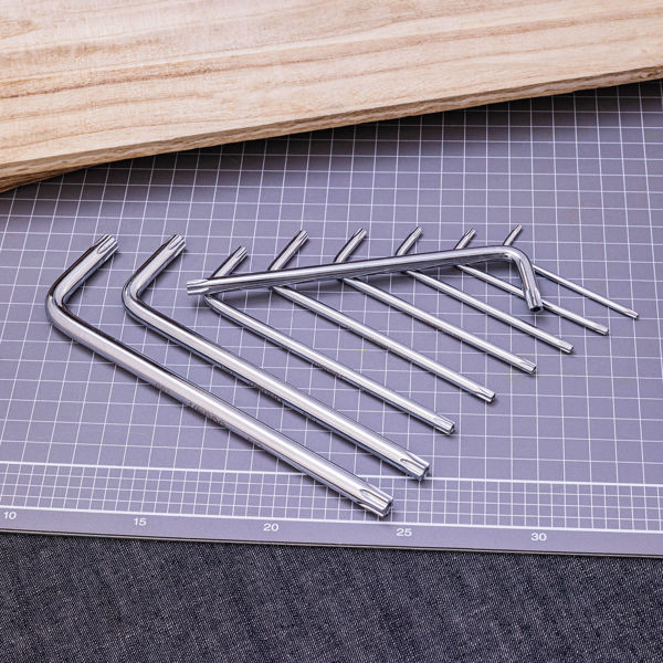 Imagen de Juego llaves torx largas con soporte T10 a T50