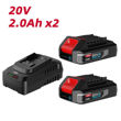 Imagen de Cargador + 2 baterías 20V 2 amp.