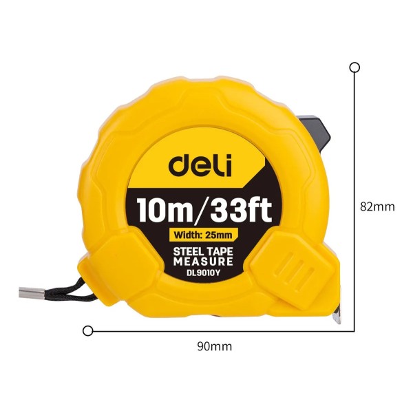 Cinta Métrica 10 M X 25mm Deli - Imagen 3