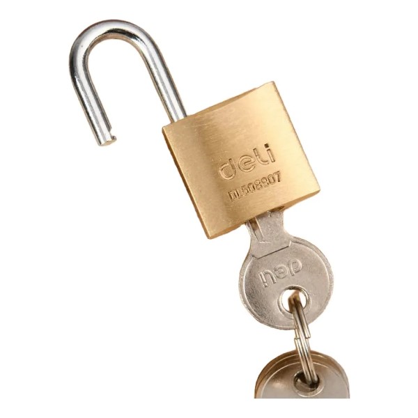 Candado De Bronce 40 Mm Deli - Imagen 2