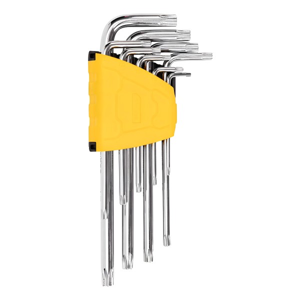 Juego Llaves Torx Largas Con Soporte T10 A T50 Deli