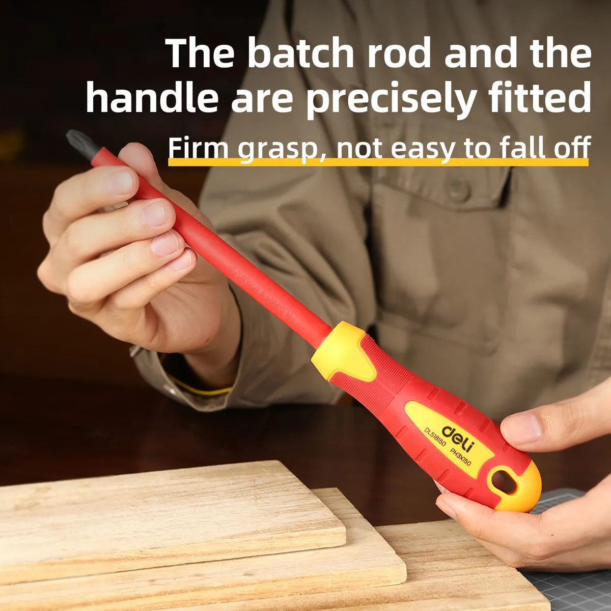 Destornillador Phillips Vde 1000 V Ph3x150mm Deli - Imagen 3