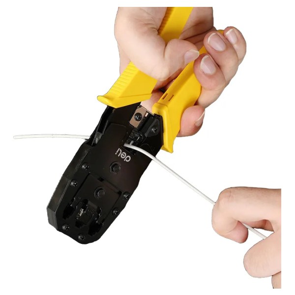 Alicate Crimpeador Ficha Ethernet 4/6/8p Deli - Imagen 3