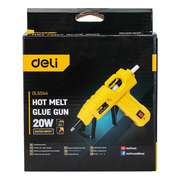 Pistola Silicona Caliente 20 W/ 7 Mm Deli - Imagen 4