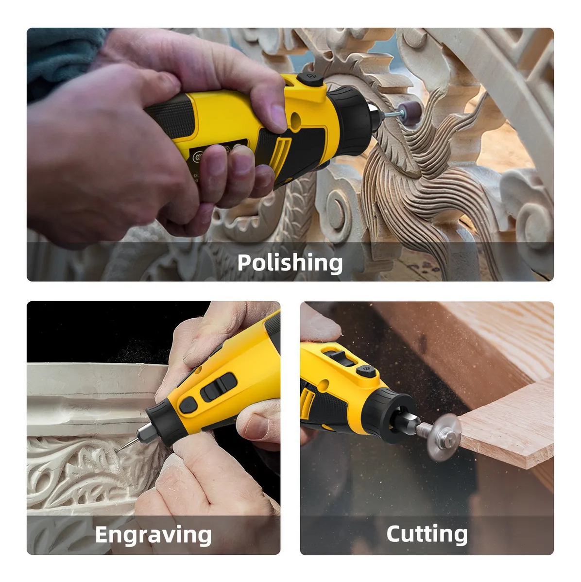 Mini Torno Con Accesorios 130 W 3mm. Deli - Imagen 3