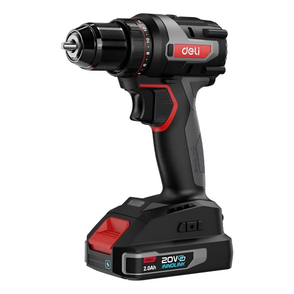 Taladro Atornillador Profesional 20v 2 Baterías Deli