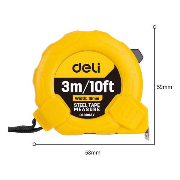 Cinta Métrica 3 M X16mm Deli - Imagen 3