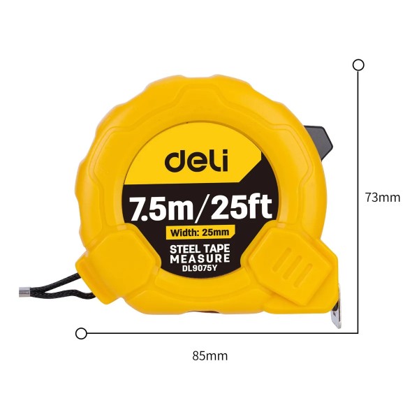 Cinta Métrica 7.5 M X 25mm Deli - Imagen 3
