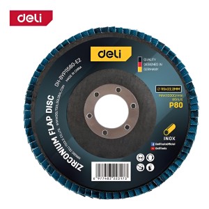 Disco Flap Zirconio 115 Mm Grano 80 X 10 - 10 Un Deli