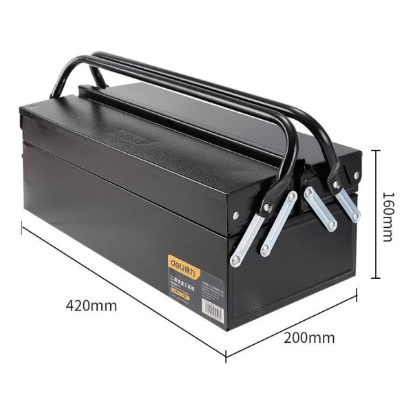 Caja De Herramientas Metálica 2 Bandejas Deli - Imagen 3