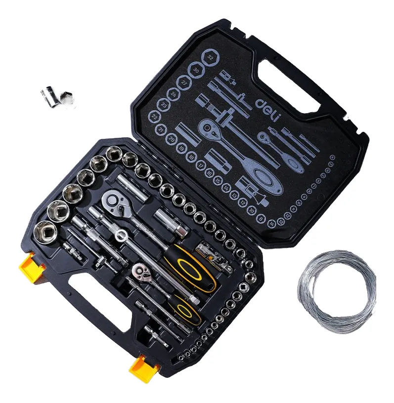 Juego De Dados 1/2+ 1/4 44 Pz. 4 A 32 Mm Deli - Imagen 2