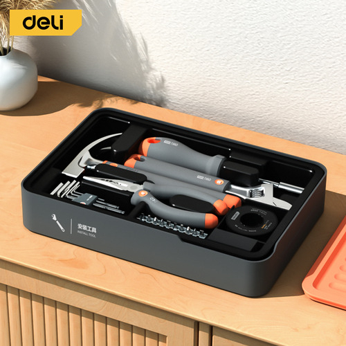 Juego De Herramientas Deli Con Martillo Caja De 34 Piezas - Imagen 2