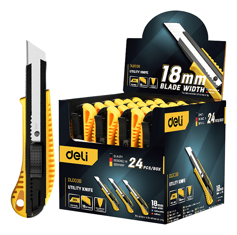 Trincheta 18 Mm En Caja 24 Unidades Deli