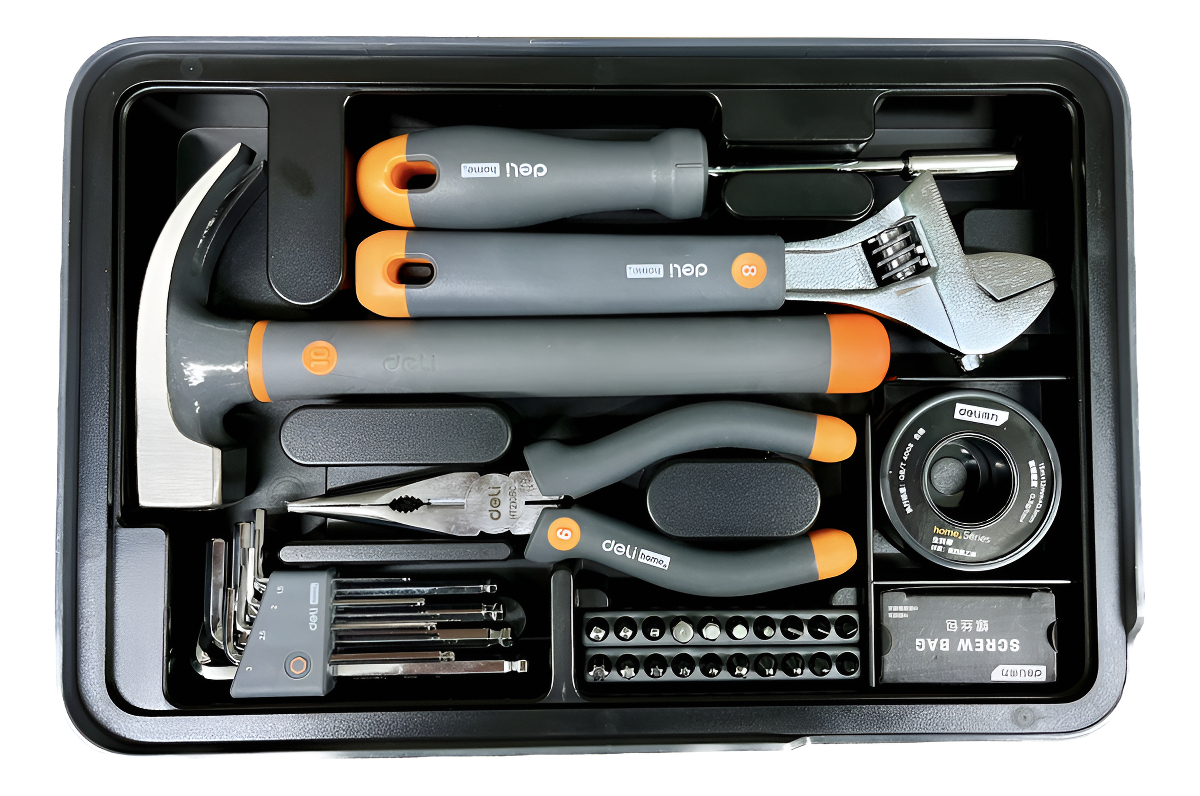 Juego De Herramientas Deli Con Martillo Caja De 34 Piezas - Imagen 5