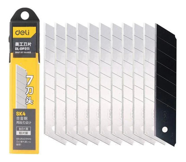 Repuesto Hojas Trincheta 25mm X 10 Uni Deli