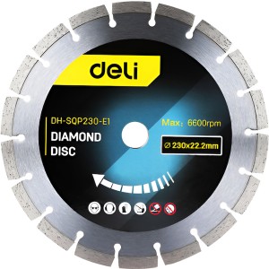 Disco Diamantado Corte Seco 230 Mm Deli