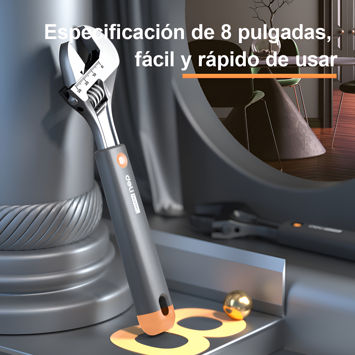 Juego De Herramientas Deli Con Martillo Caja De 34 Piezas - Imagen 9