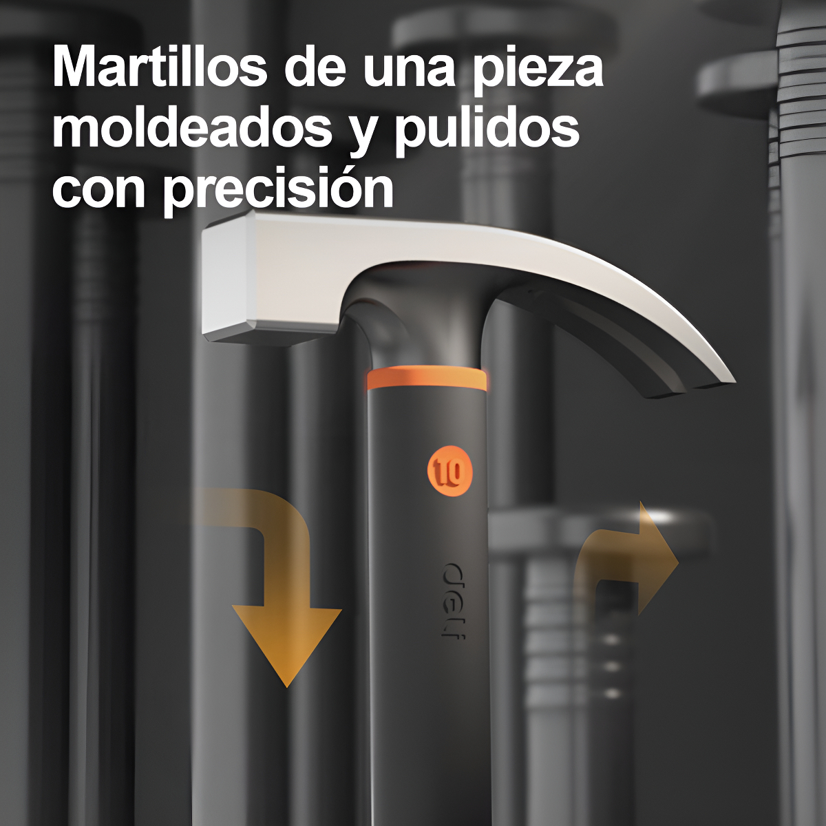 Juego De Herramientas Deli Con Martillo Caja De 34 Piezas - Imagen 6