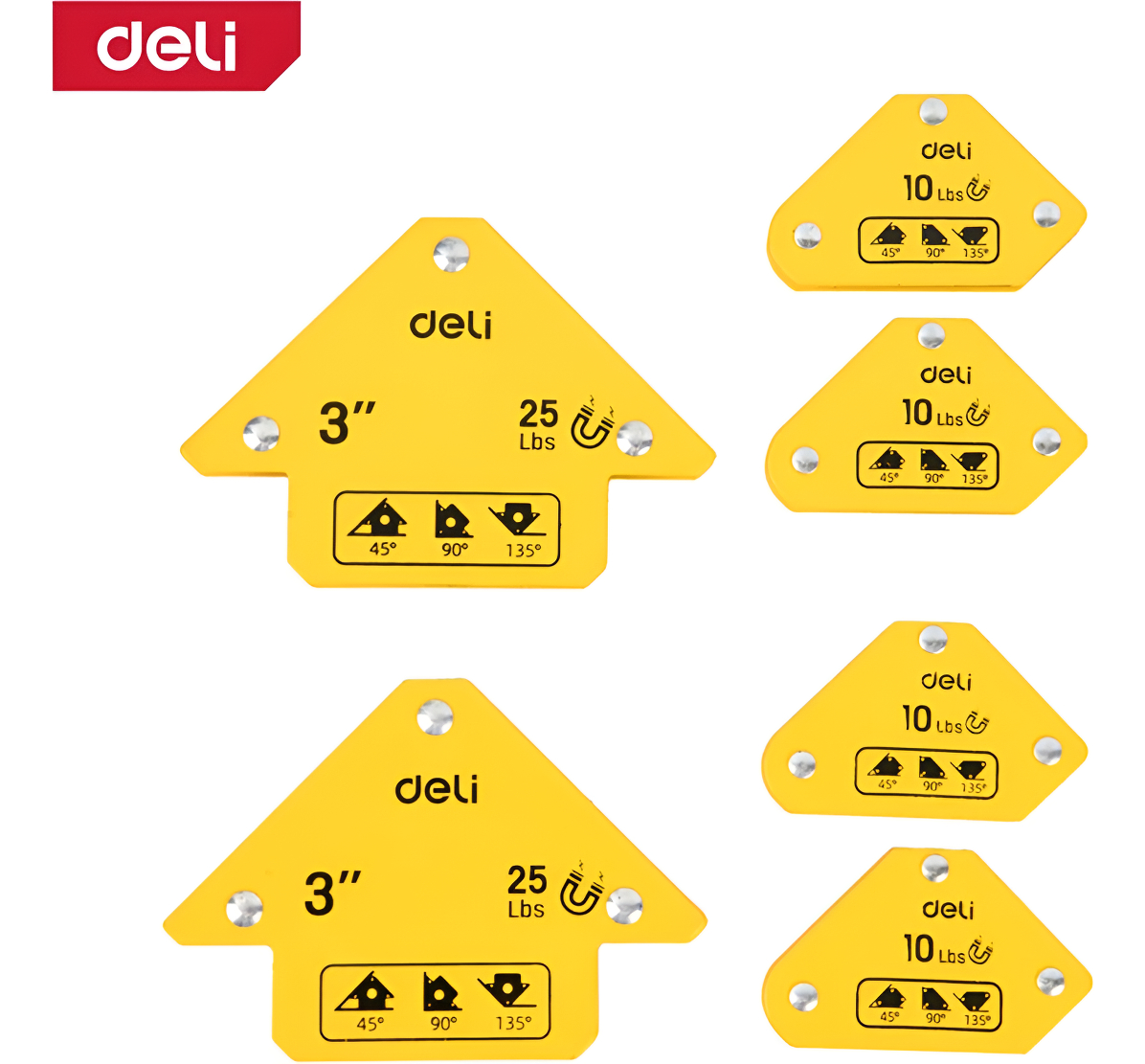 Juego Escuadras Magnéticas 6 Uni Deli