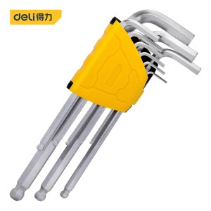 Juego Llaves Largas Allen Con Bola C/soprte 1.5 A 10mm Deli