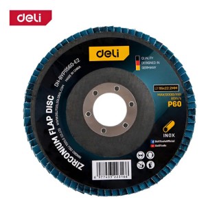 Disco Flap Zirconio 115 Mm Grano 60 X 10 - 10 Un Deli
