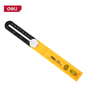 Falsa Escuadra De Aluminio Con Nivel 180 Mm Deli