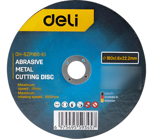 Disco Corte De Metal 115 Mm X 1.2 Mm Deli - Imagen 2