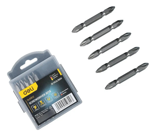 Puntas Para Atornillador Ph2x65mm 10 Un Deli - Imagen 2