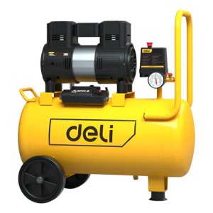 Compresor De Aire Deli Inflador De Llanta Con Manómetro